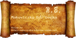 Makoviczky Bíborka névjegykártya